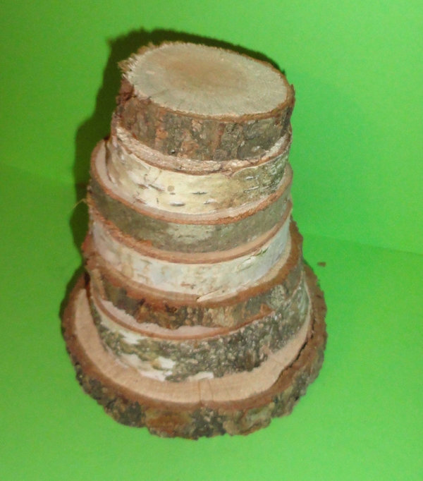 Baumscheibe Holzscheibe rund verschiedene Sorten und Größen bis 6cm